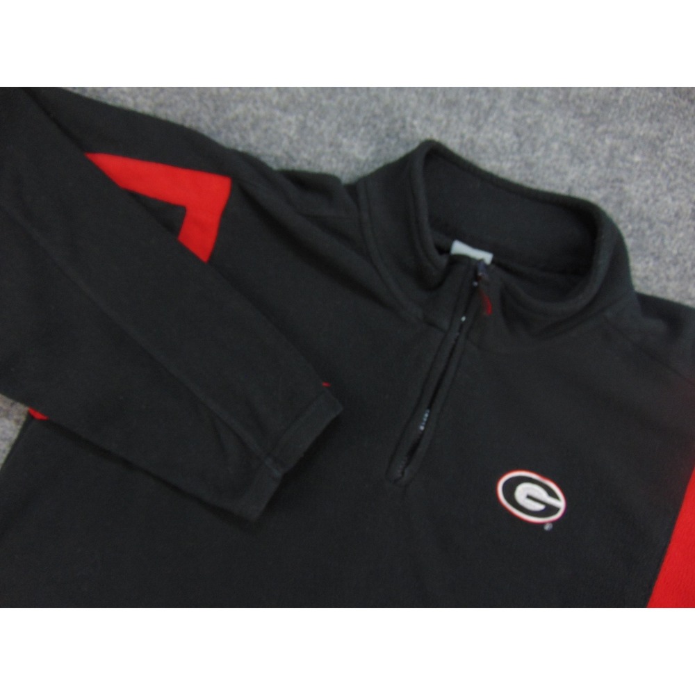 Georgia Bulldogs Quarter Zip‎ Pullover Mens Large Nike Black Fleece UGA Bulldogs